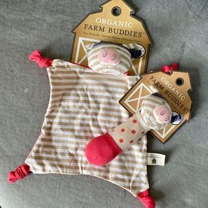 Organic Farm Buddies Blanket and Rattle